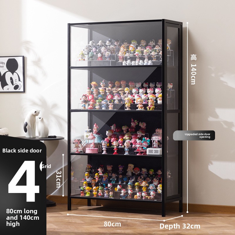 Room Divider Bamboo - Blind box storage display stand Large