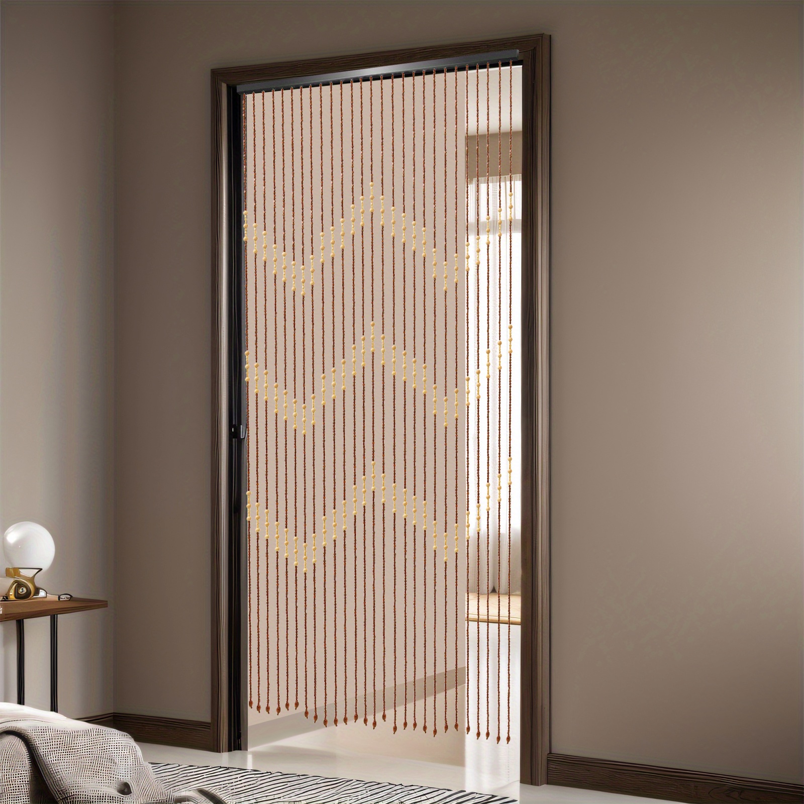 Room Divider Bamboo - 90cm*175cm*27 Vintage Wooden Bead Curtain Doorway