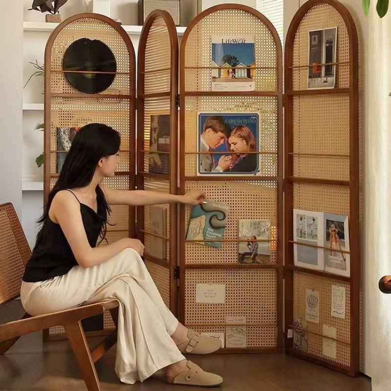Mobile rattan folding screen l - Room Divider Bamboo のレビューと価格