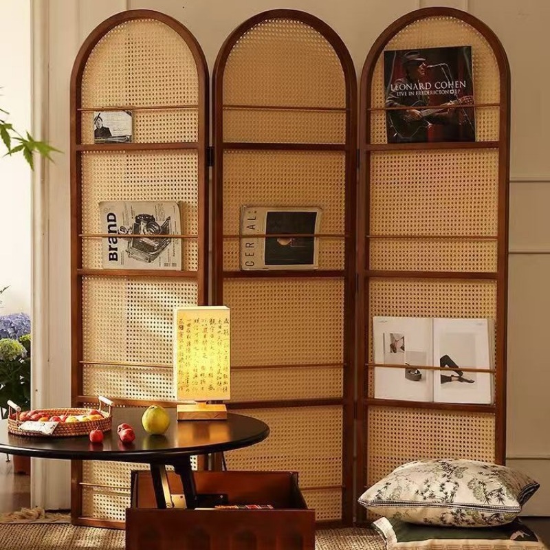 Mobile rattan folding screen l - Room Divider Bamboo のレビューと価格
