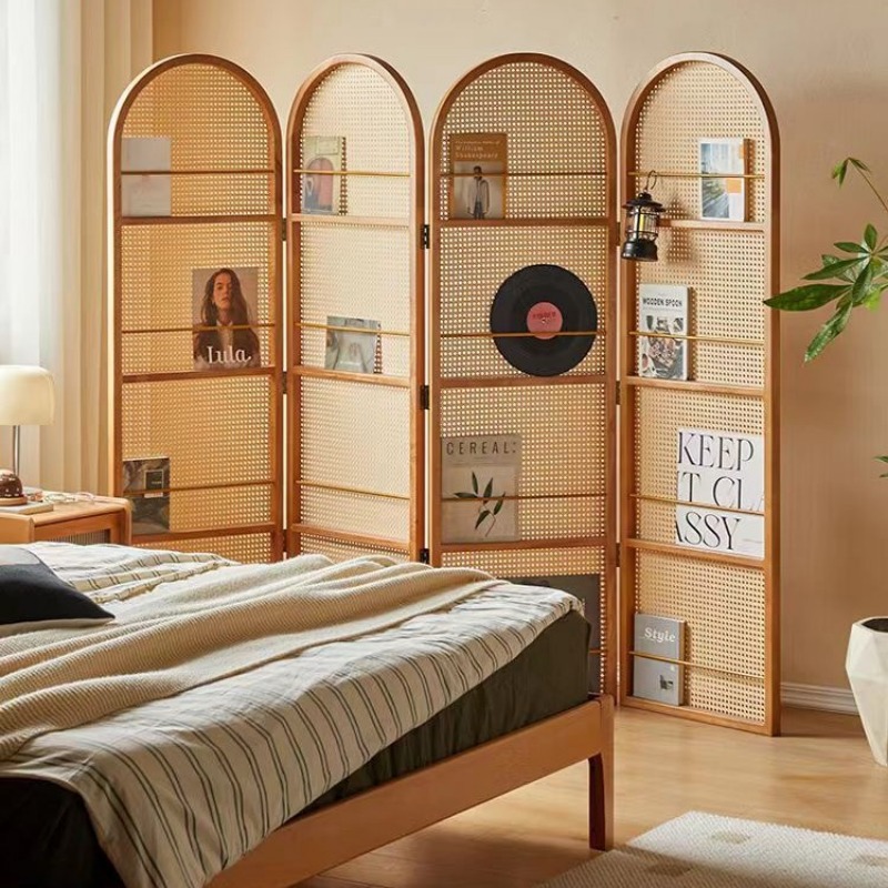 Mobile rattan folding screen l - Room Divider Bamboo のレビューと価格