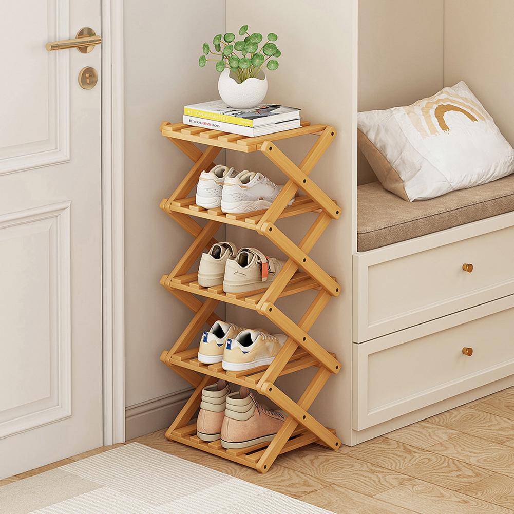 Bamboo Folding Shoe Rack Space - Room Divider Bamboo のレビューと価格