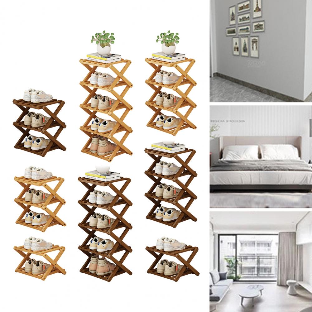 Bamboo Folding Shoe Rack Space - Room Divider Bamboo のレビューと価格