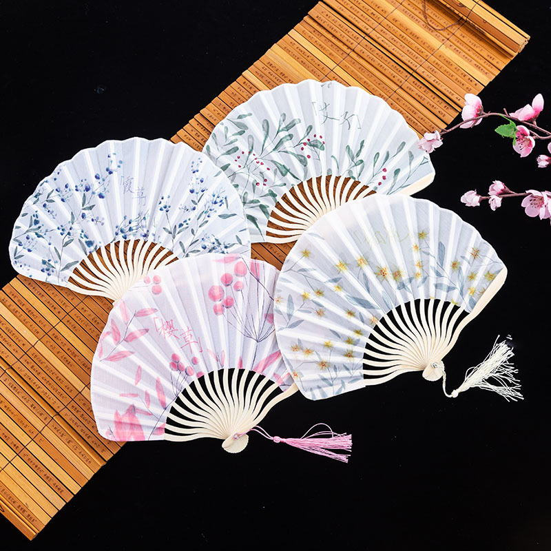 Hand Fold Fan Retro Adornment  - Room Divider Bamboo のレビューと価格