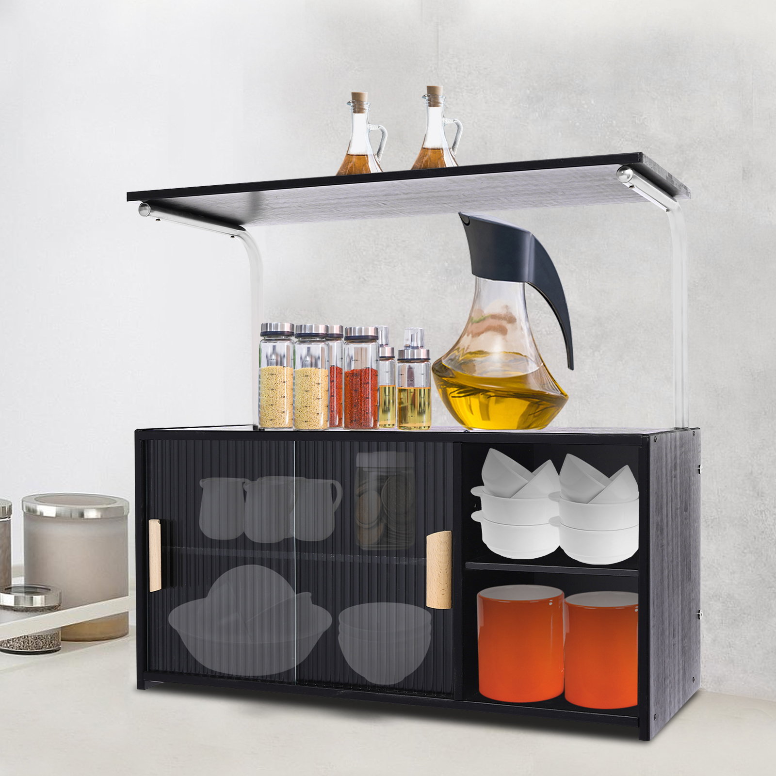 Storage Cabinet 2 Tier 67x30x6 - Room Divider Bamboo のレビューと価格