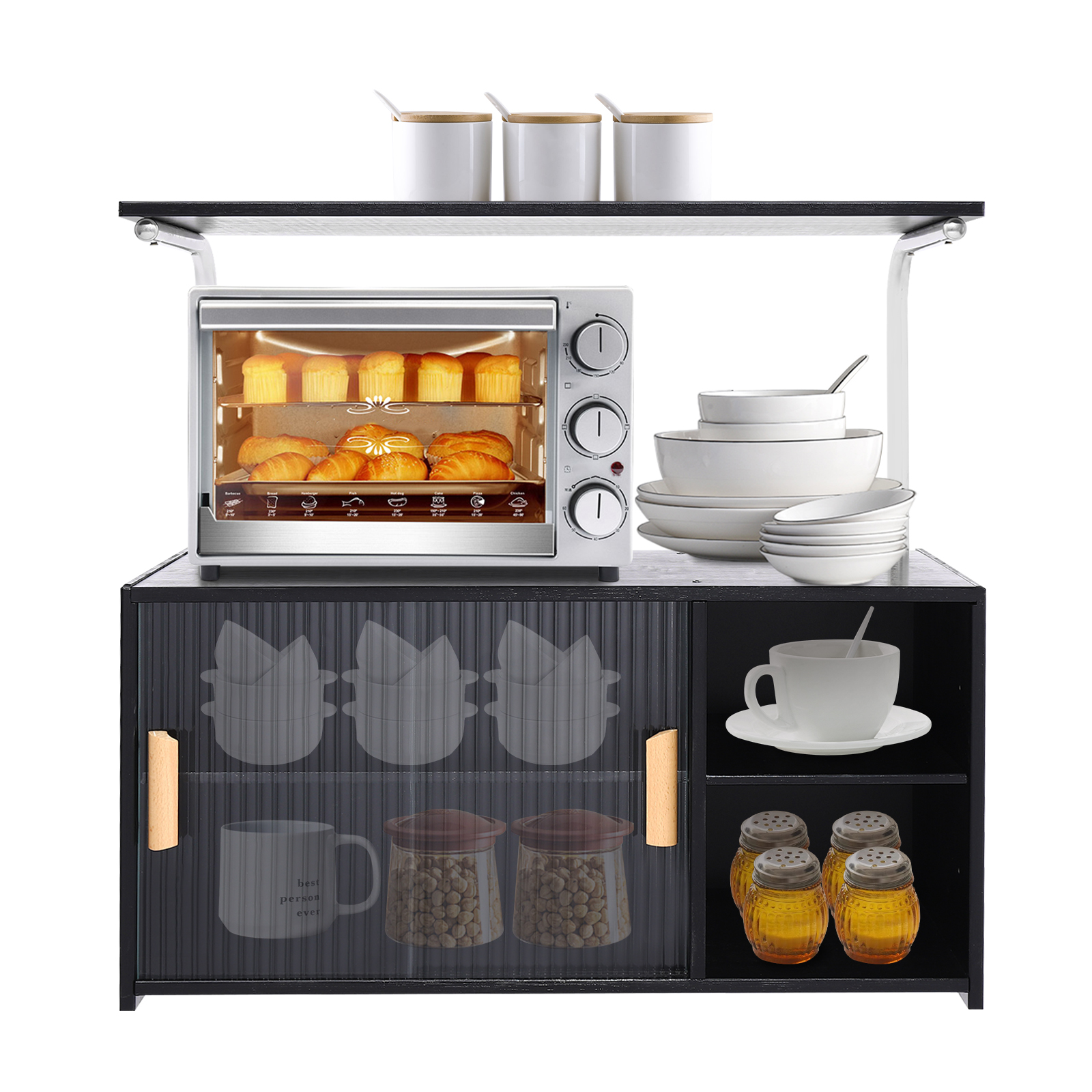 Storage Cabinet 2 Tier 67x30x6 - Room Divider Bamboo のレビューと価格
