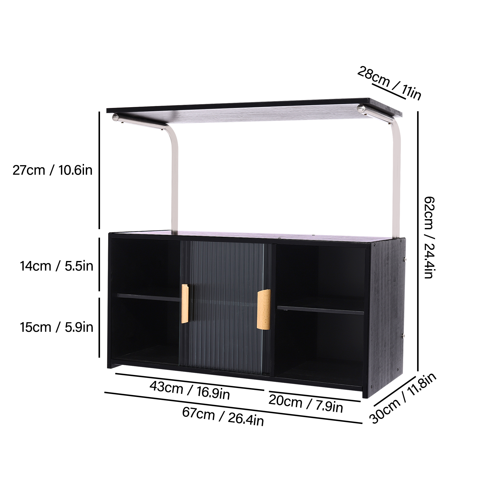 Storage Cabinet 2 Tier 67x30x6 - Room Divider Bamboo のレビューと価格