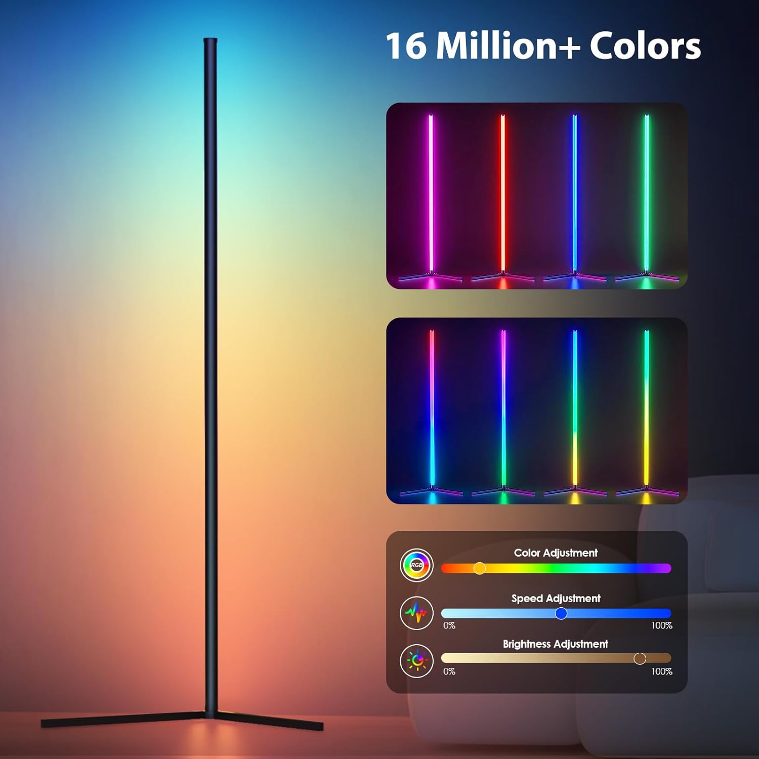 RGB Dream Color Floor Lamp wit - Floor Lamp Arched のレビューと価格