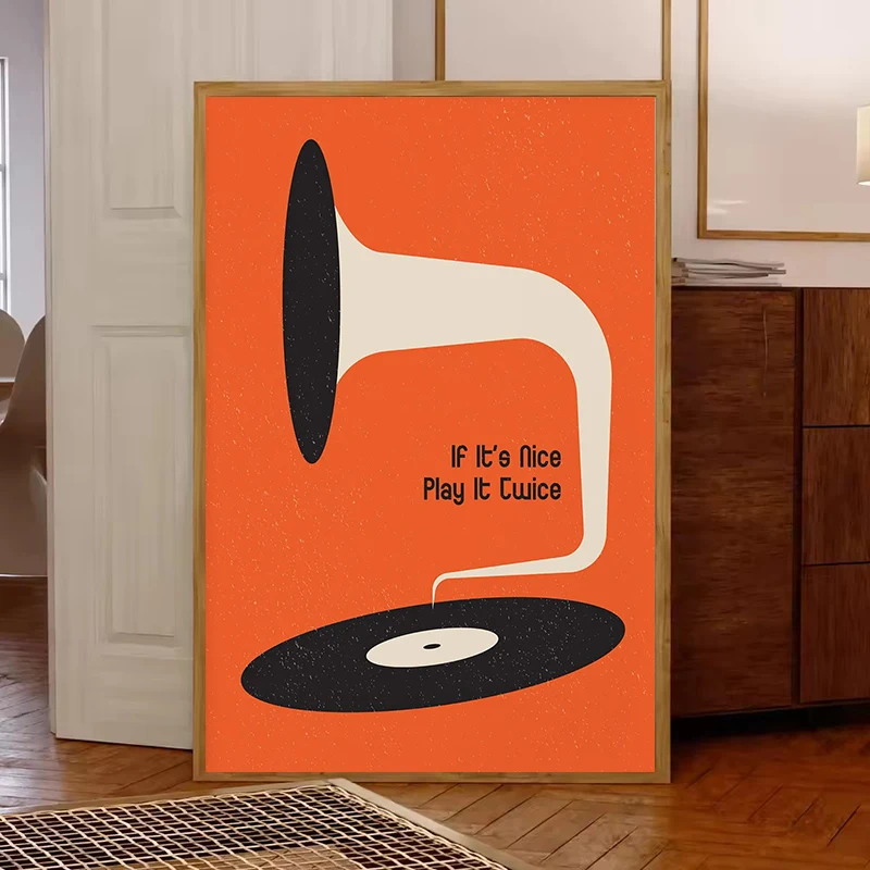 Mid Century Vinyl Record Canva - Office Furniture Used のレビューと価格
