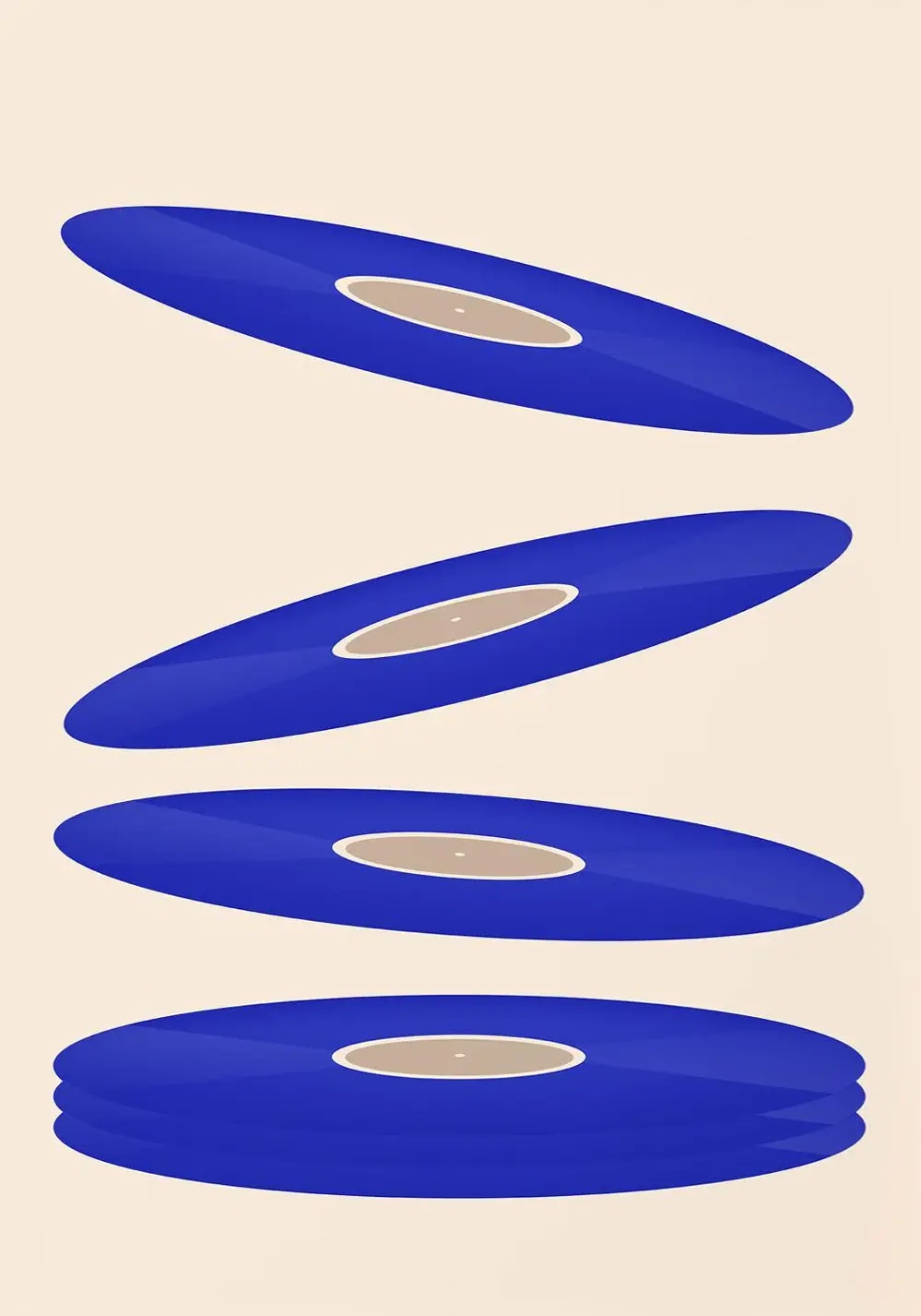 Mid Century Vinyl Record Canva - Office Furniture Used のレビューと価格