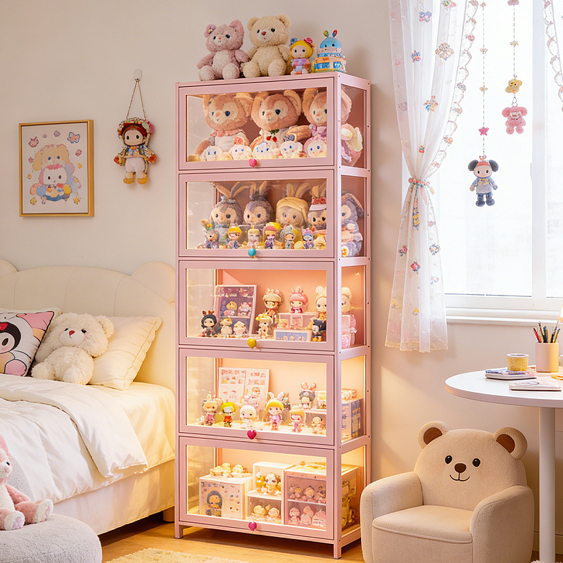 Stable Pink Glass Door Display - Room Divider Bamboo のレビューと価格