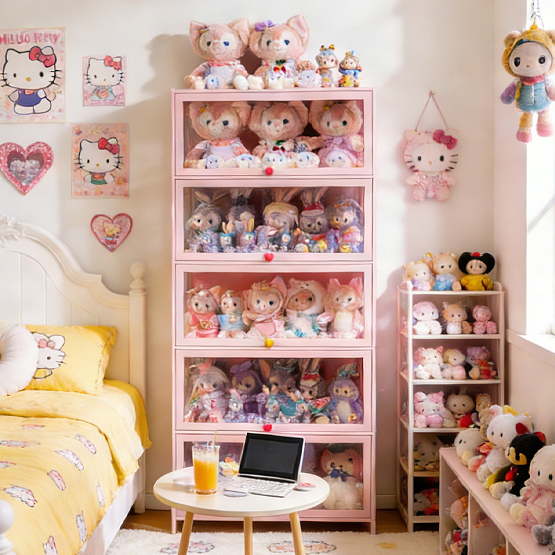 Stable Pink Glass Door Display - Room Divider Bamboo のレビューと価格