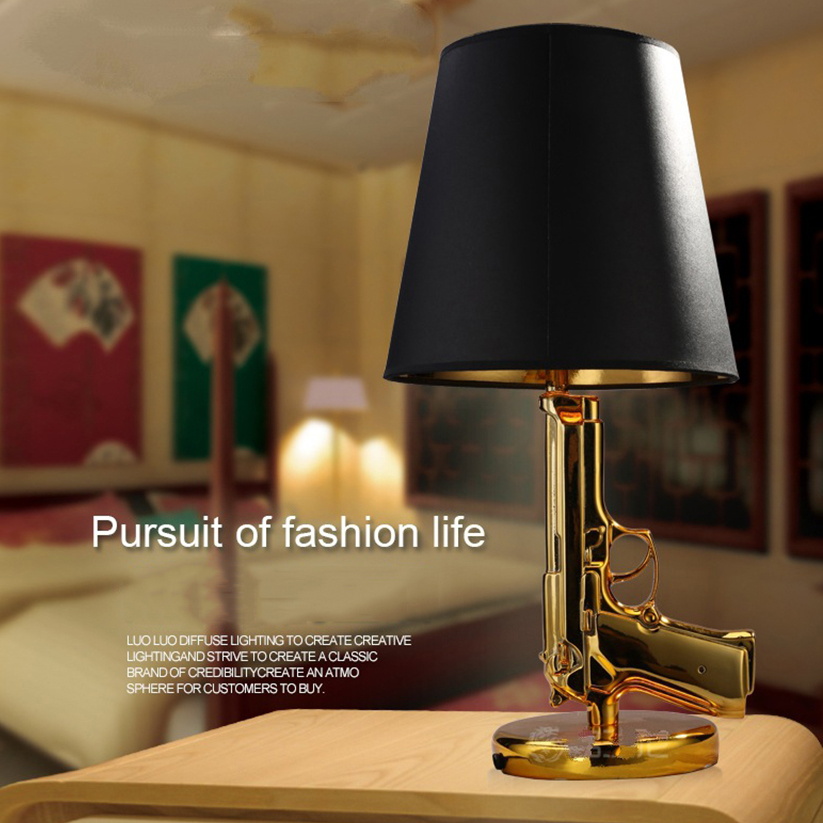Gold Plated Pistol Table Desk  - Floor Lamp Arched のレビューと価格