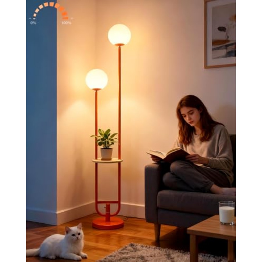 63IN Orange Floor Lamp with U  - Floor Lamp Arched のレビューと価格