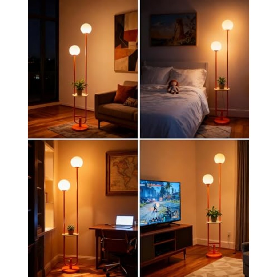 63IN Orange Floor Lamp with U  - Floor Lamp Arched のレビューと価格