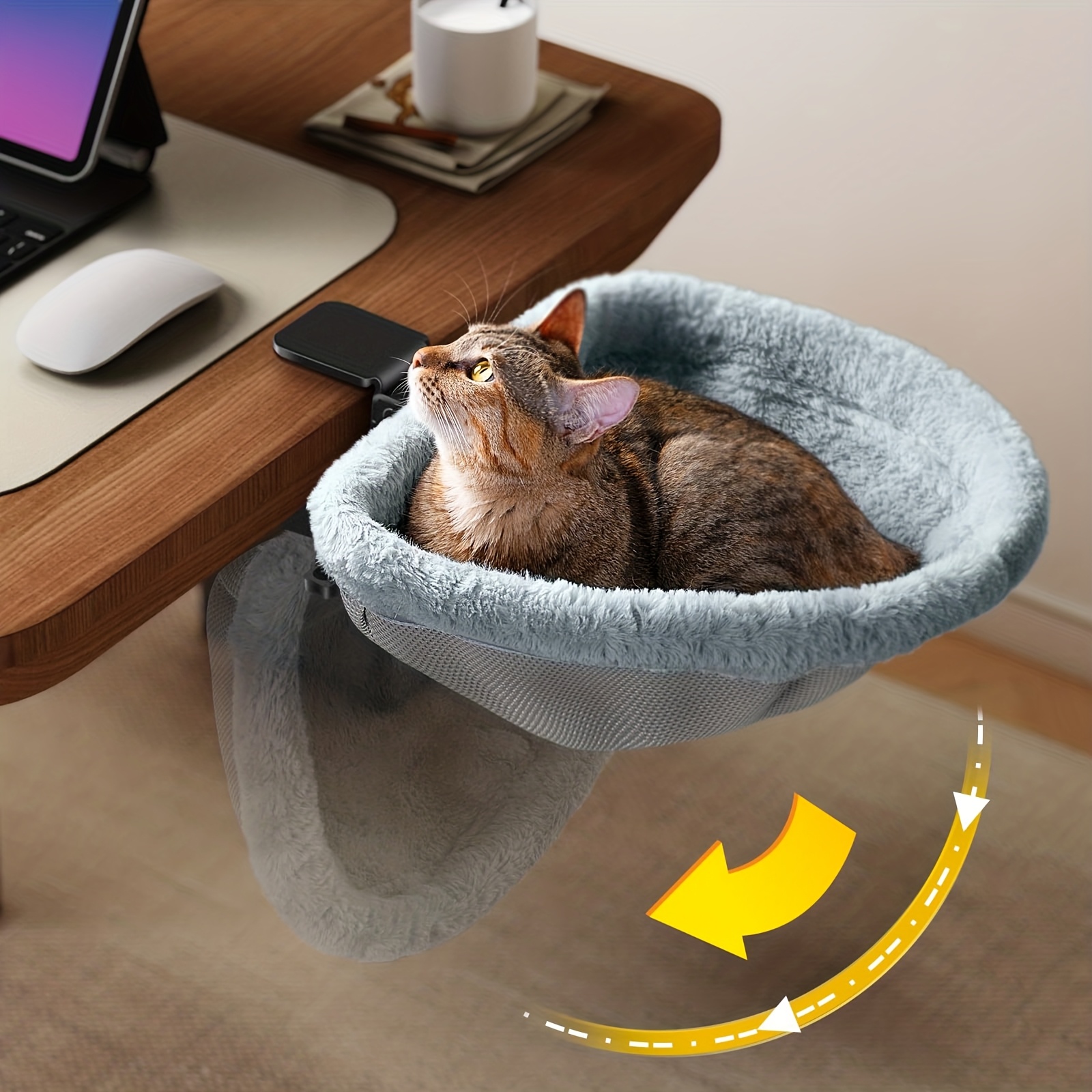 Desk Cat Hammock Clip-On Under - Under Desk Hammock のレビューと価格