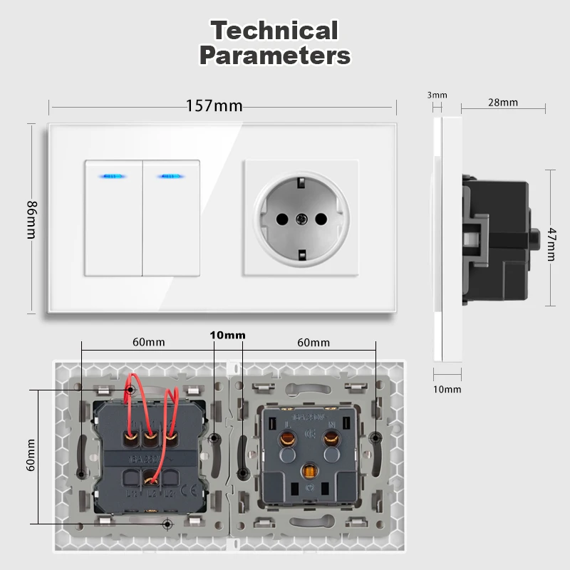 NYWP eu wall socket with rocke - Office Furniture Uk のレビューと価格
