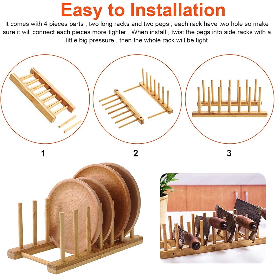 1pcs/2pcs Bamboo Dish Rack, Pl - Room Divider Bamboo のレビューと価格