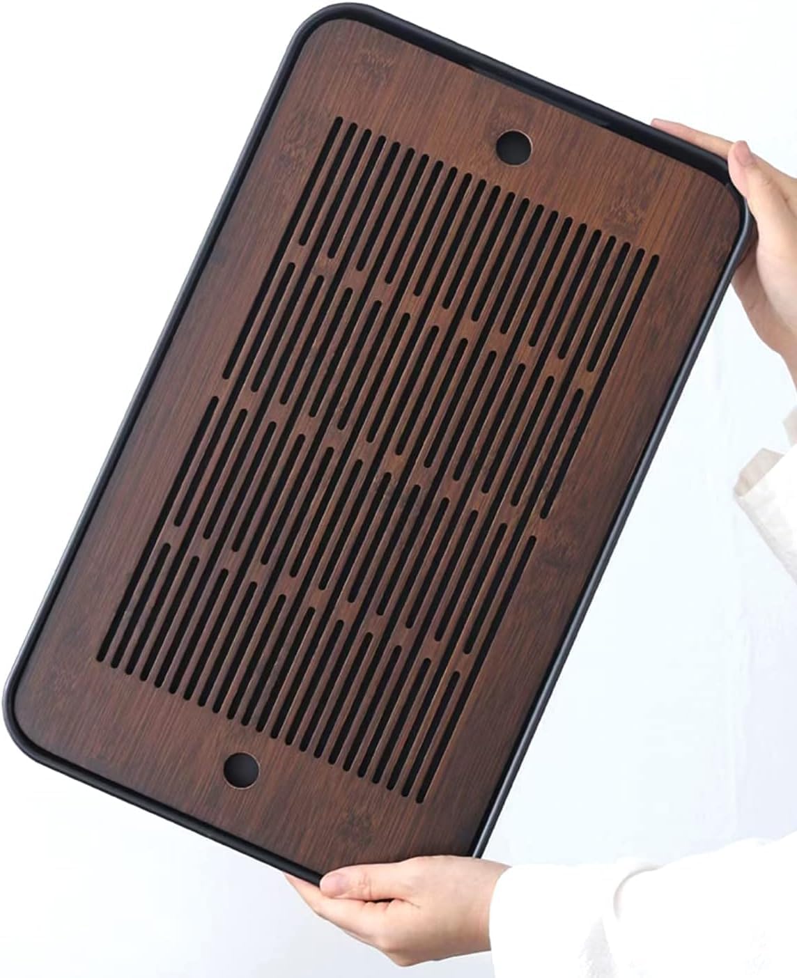 Natural Bamboo Tea Tray with H - Office Furniture Used のレビューと価格